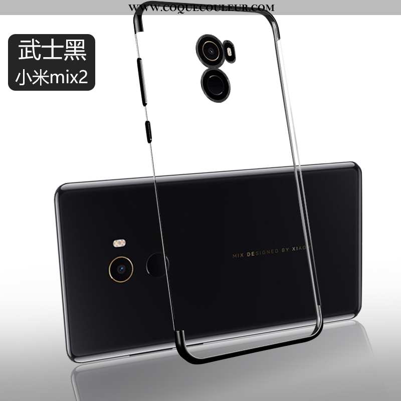 Coque Xiaomi Mi Mix 2 Protection Silicone Coque, Housse Xiaomi Mi Mix 2 Transparent Tendance Doré