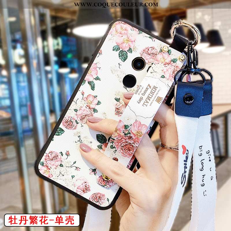 Coque Xiaomi Mi Mix 2 Silicone Incassable Rose, Housse Xiaomi Mi Mix 2 Délavé En Daim Peinture Rose