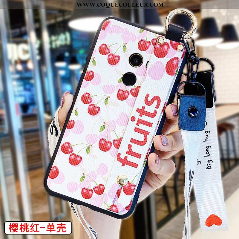 Coque Xiaomi Mi Mix 2 Silicone Incassable Rose, Housse Xiaomi Mi Mix 2 Délavé En Daim Peinture Rose