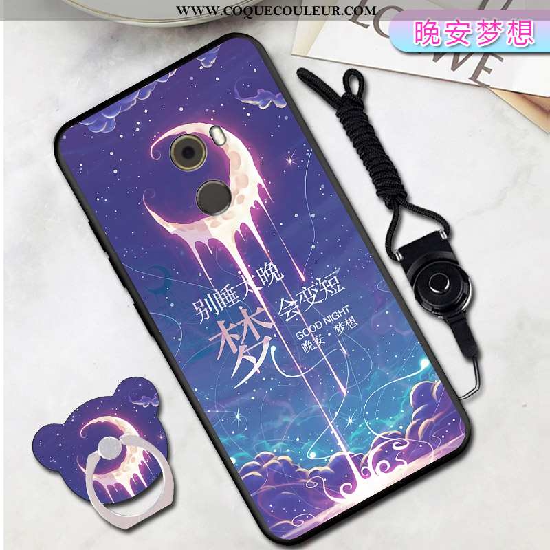 Coque Xiaomi Mi Mix 2 Créatif Net Rouge Petit, Housse Xiaomi Mi Mix 2 Dessin Animé Personnalité Bleu