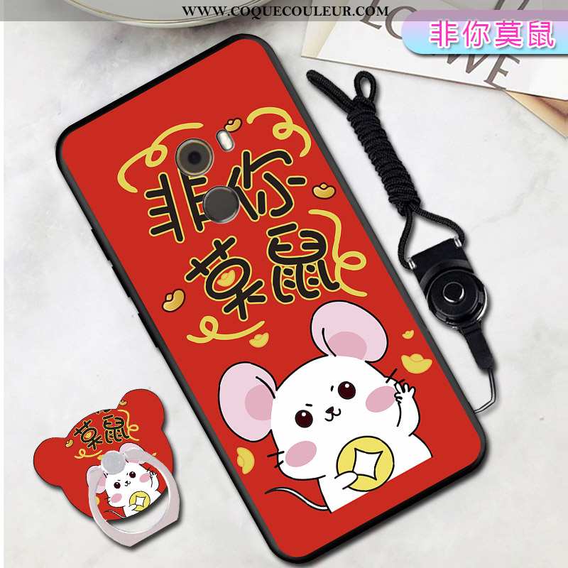 Coque Xiaomi Mi Mix 2 Créatif Net Rouge Petit, Housse Xiaomi Mi Mix 2 Dessin Animé Personnalité Bleu