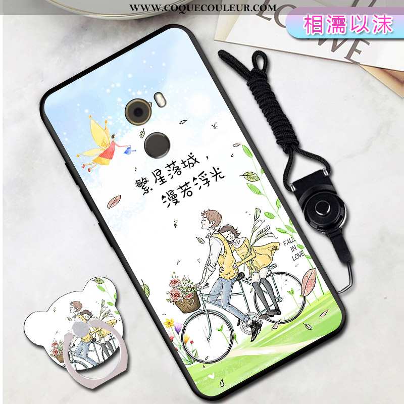 Coque Xiaomi Mi Mix 2 Créatif Net Rouge Petit, Housse Xiaomi Mi Mix 2 Dessin Animé Personnalité Bleu