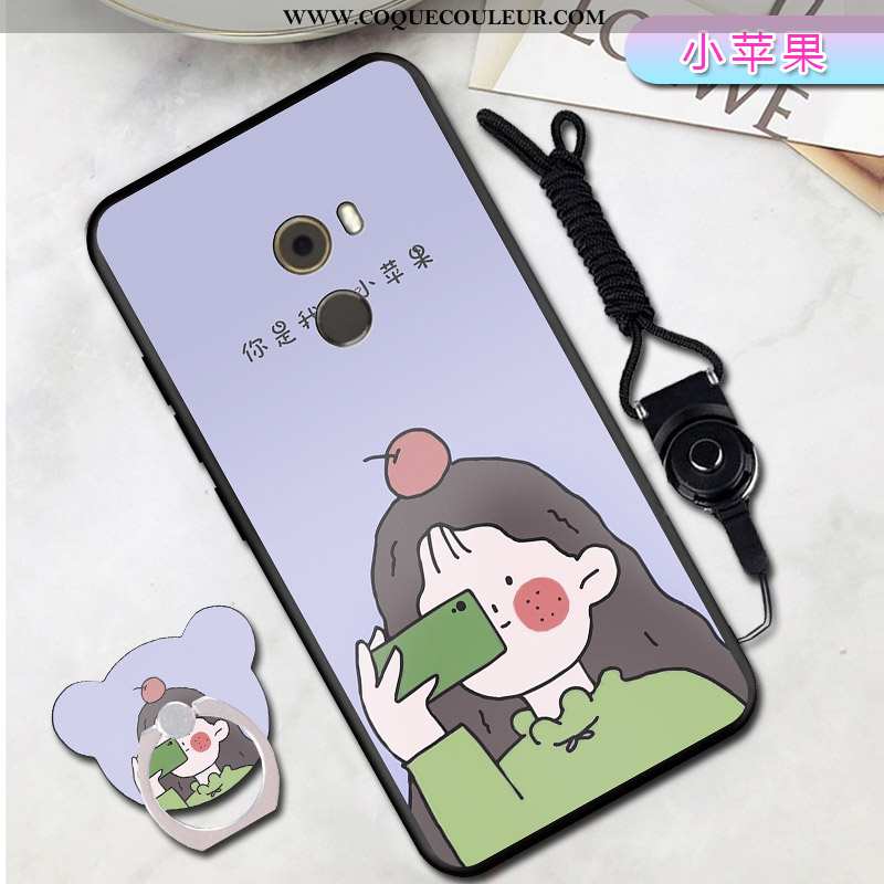 Coque Xiaomi Mi Mix 2 Créatif Net Rouge Petit, Housse Xiaomi Mi Mix 2 Dessin Animé Personnalité Bleu