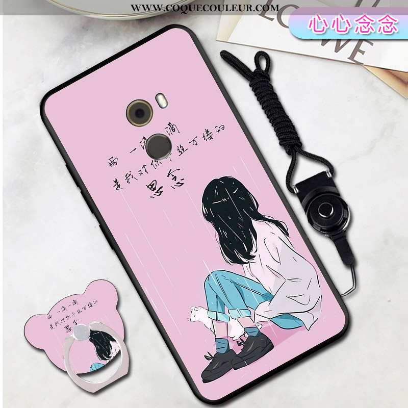 Coque Xiaomi Mi Mix 2 Créatif Net Rouge Petit, Housse Xiaomi Mi Mix 2 Dessin Animé Personnalité Bleu