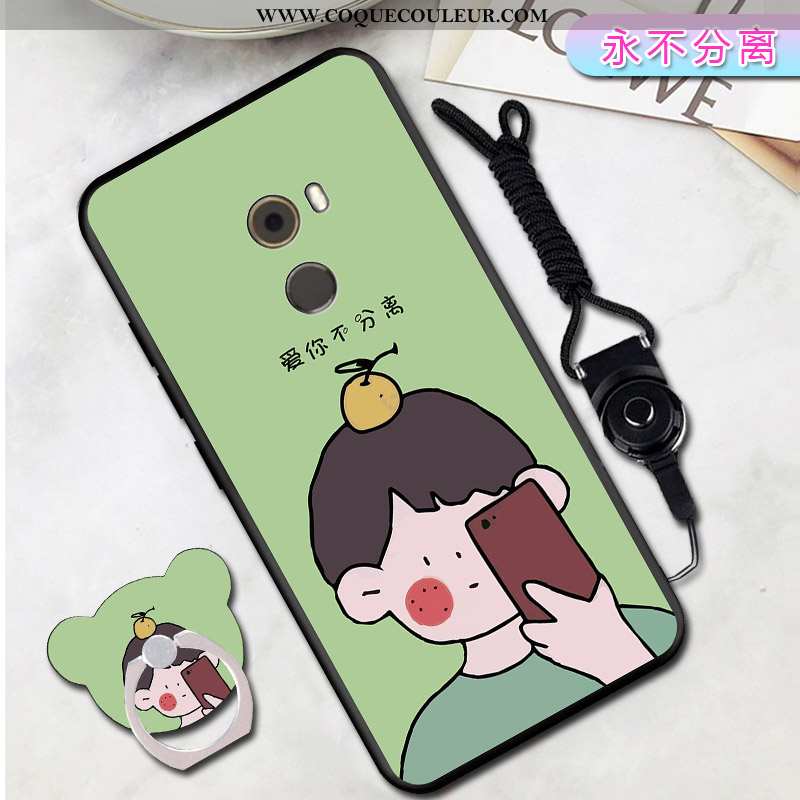 Coque Xiaomi Mi Mix 2 Créatif Net Rouge Petit, Housse Xiaomi Mi Mix 2 Dessin Animé Personnalité Bleu