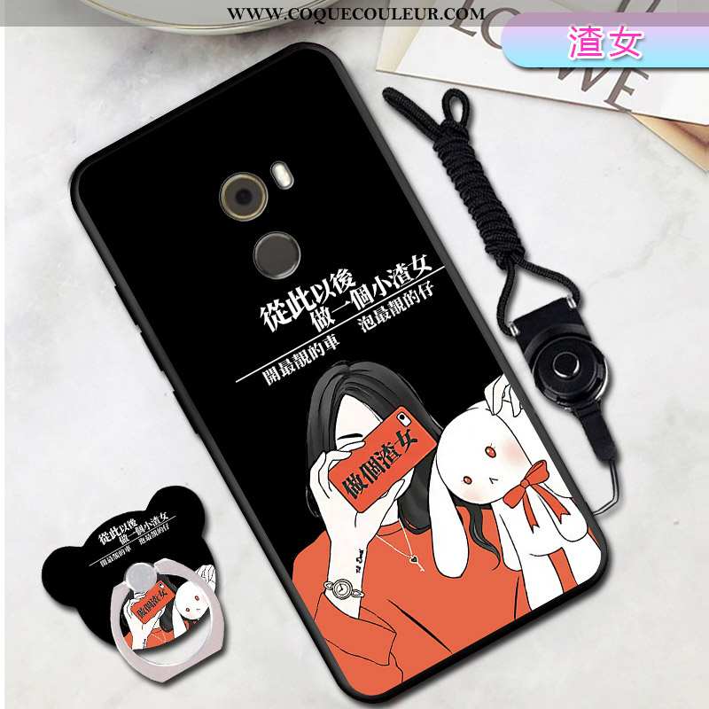 Coque Xiaomi Mi Mix 2 Créatif Net Rouge Petit, Housse Xiaomi Mi Mix 2 Dessin Animé Personnalité Bleu