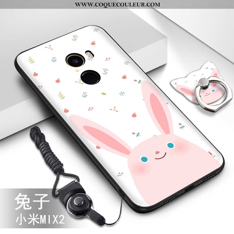 Housse Xiaomi Mi Mix 2 Silicone Fluide Doux Bleu, Étui Xiaomi Mi Mix 2 Protection Peinture Bleu