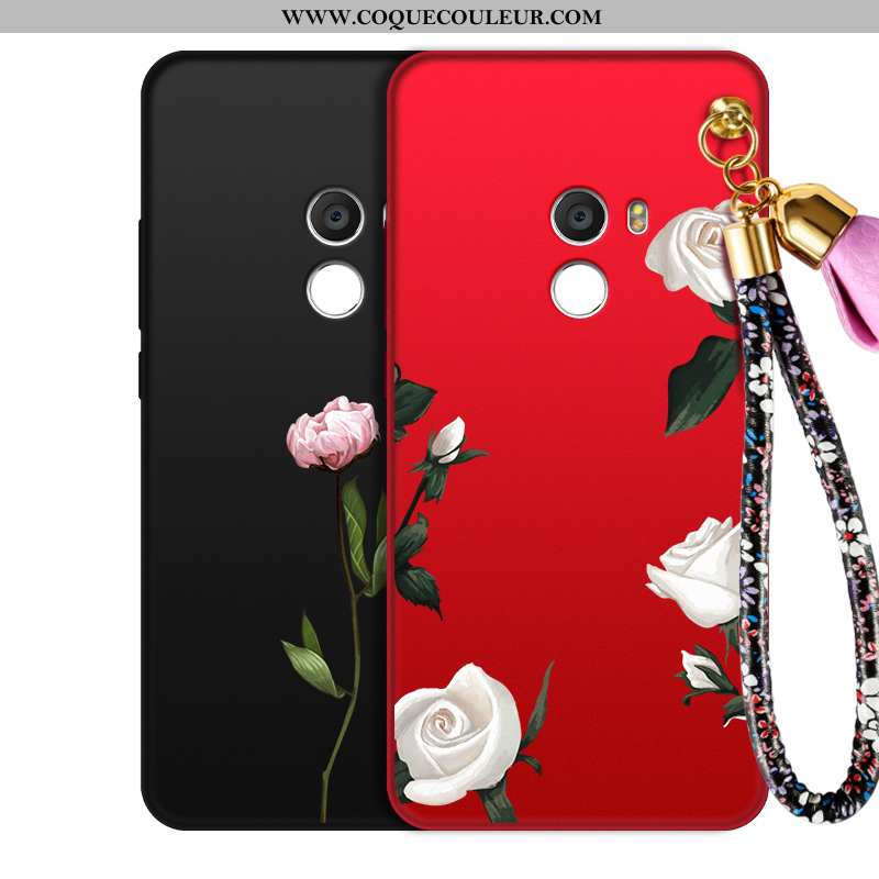 Étui Xiaomi Mi Mix 2 Fluide Doux Incassable Téléphone Portable, Coque Xiaomi Mi Mix 2 Tendance Rouge