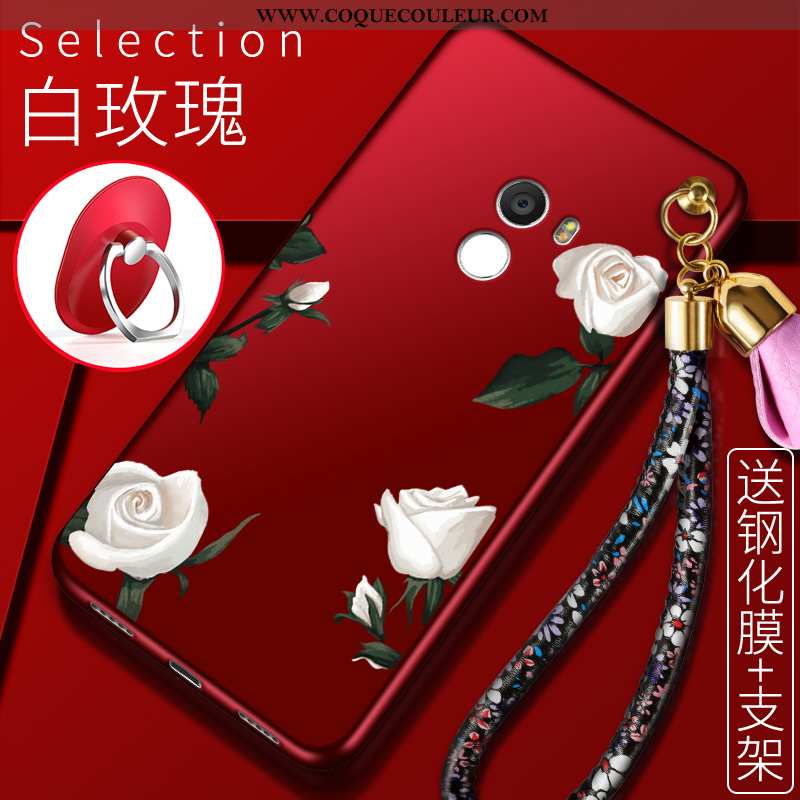 Étui Xiaomi Mi Mix 2 Fluide Doux Incassable Téléphone Portable, Coque Xiaomi Mi Mix 2 Tendance Rouge