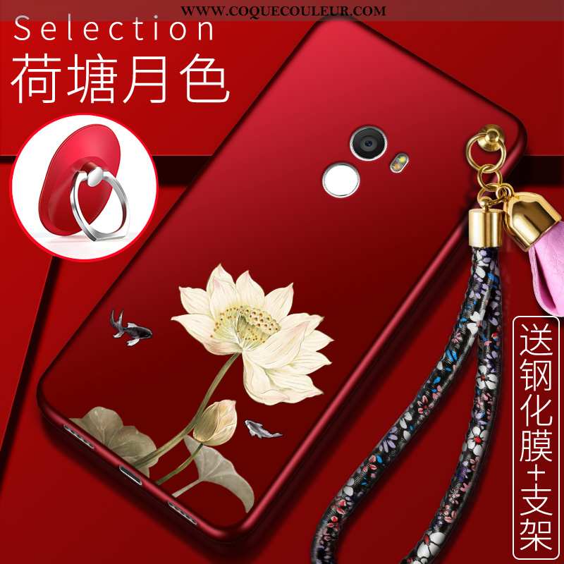 Étui Xiaomi Mi Mix 2 Fluide Doux Incassable Téléphone Portable, Coque Xiaomi Mi Mix 2 Tendance Rouge