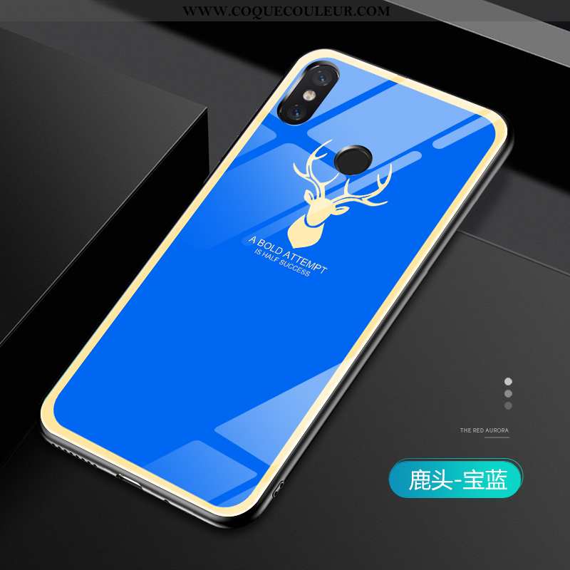 Coque Xiaomi Mi Mix 2s Créatif Légère Coque, Housse Xiaomi Mi Mix 2s Tendance Fluide Doux Bleu