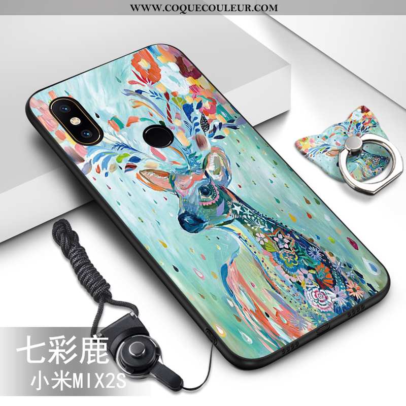 Coque Xiaomi Mi Mix 2s Dessin Animé Ornements Suspendus Vert, Housse Xiaomi Mi Mix 2s Tendance Prote