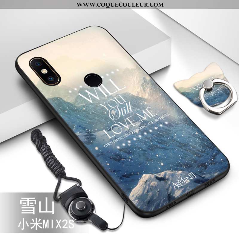 Coque Xiaomi Mi Mix 2s Dessin Animé Ornements Suspendus Vert, Housse Xiaomi Mi Mix 2s Tendance Prote