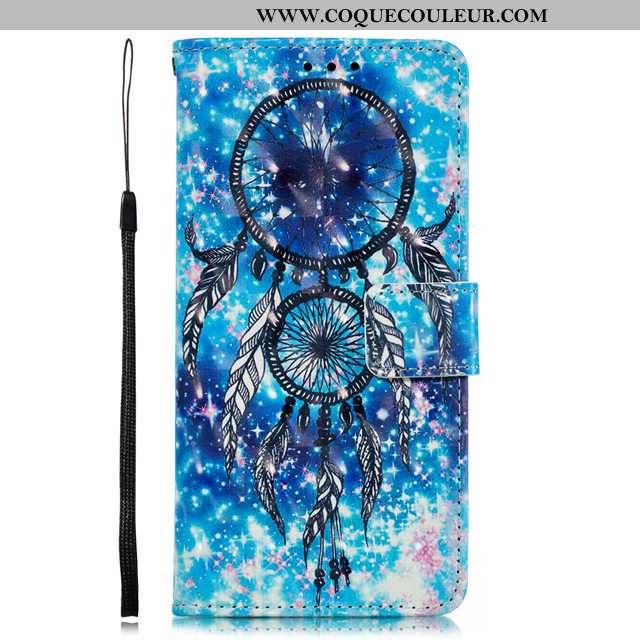 Étui Xiaomi Mi Mix 2s Charmant Art Téléphone Portable, Coque Xiaomi Mi Mix 2s Cuir Petit Bleu