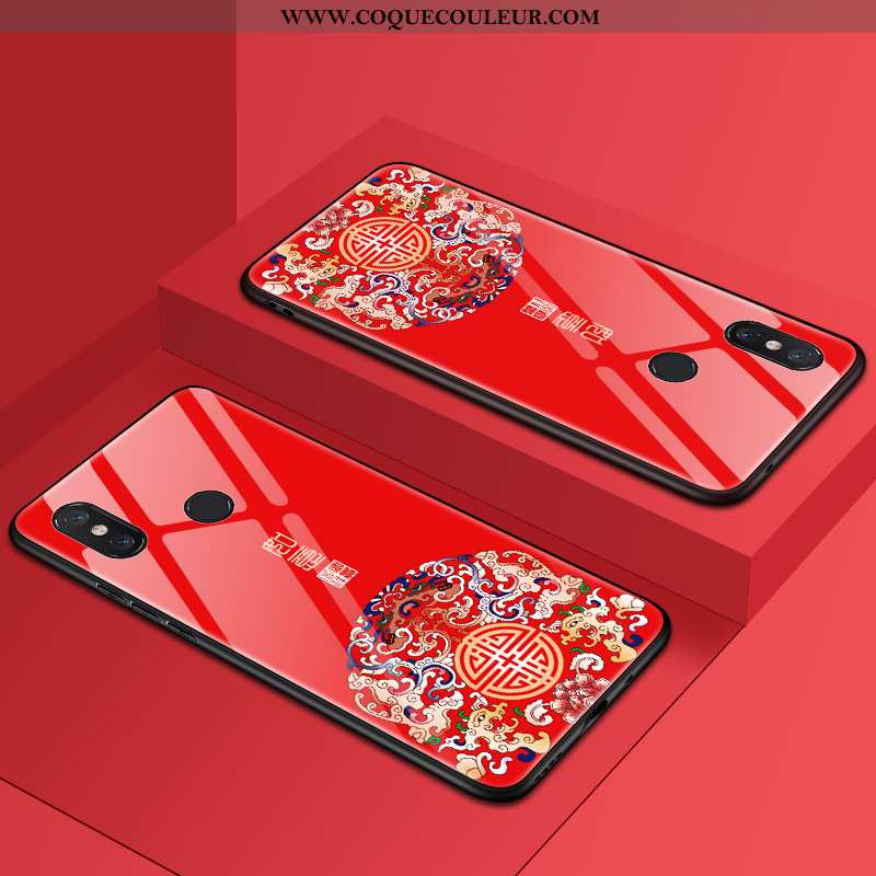 Coque Xiaomi Mi Mix 2s Verre Téléphone Portable Miroir, Housse Xiaomi Mi Mix 2s Personnalité Tendanc