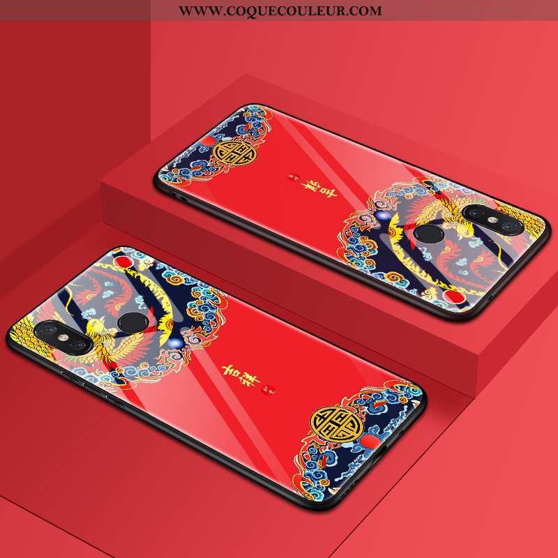 Coque Xiaomi Mi Mix 2s Verre Téléphone Portable Miroir, Housse Xiaomi Mi Mix 2s Personnalité Tendanc