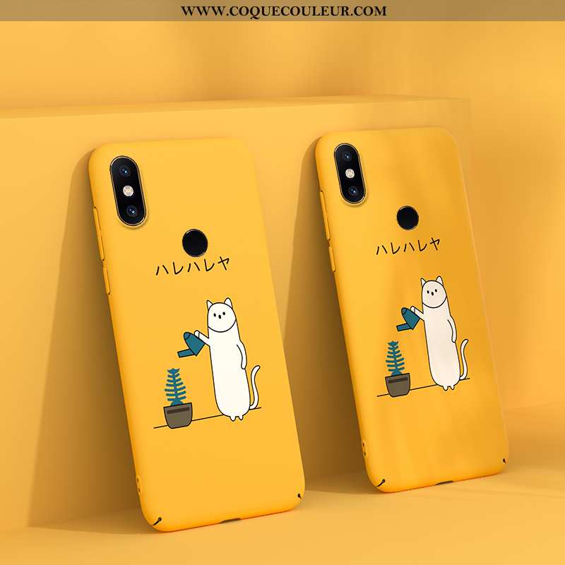 Étui Xiaomi Mi Mix 2s Délavé En Daim Légère Jaune, Coque Xiaomi Mi Mix 2s Personnalité Vent Jaune