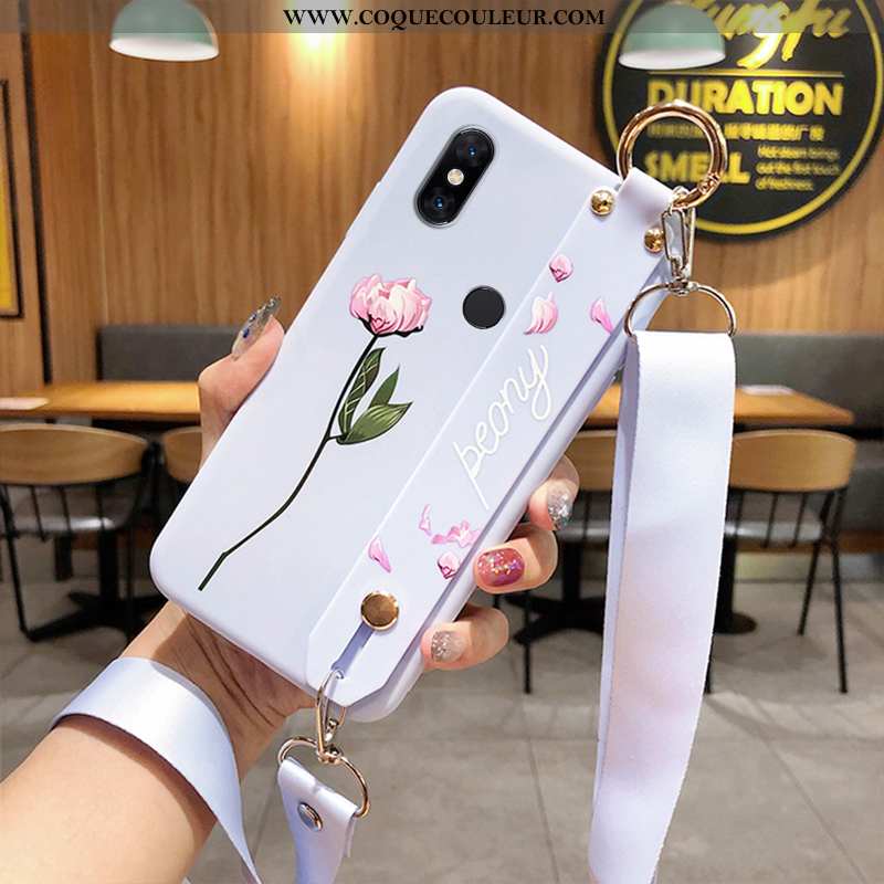 Coque Xiaomi Mi Mix 2s Ornements Suspendus Délavé En Daim Fleur, Housse Xiaomi Mi Mix 2s Fluide Doux