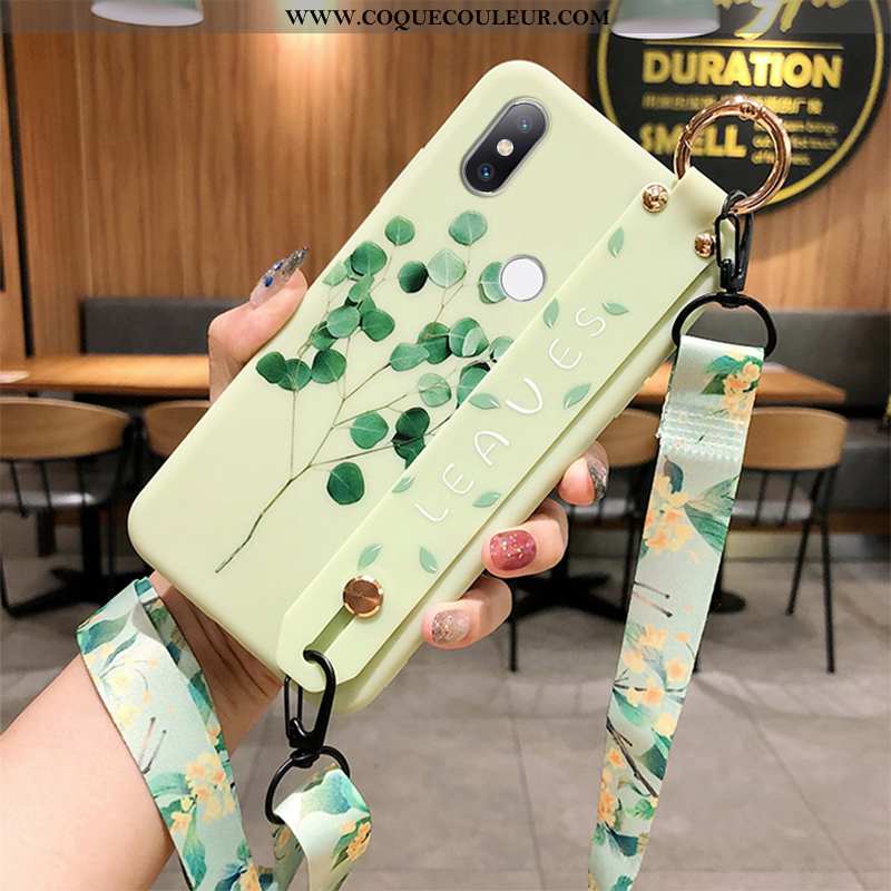 Coque Xiaomi Mi Mix 2s Ornements Suspendus Délavé En Daim Fleur, Housse Xiaomi Mi Mix 2s Fluide Doux