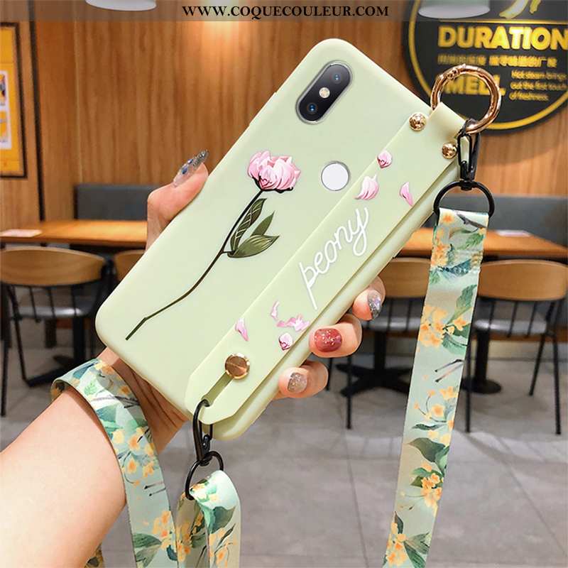 Coque Xiaomi Mi Mix 2s Ornements Suspendus Délavé En Daim Fleur, Housse Xiaomi Mi Mix 2s Fluide Doux