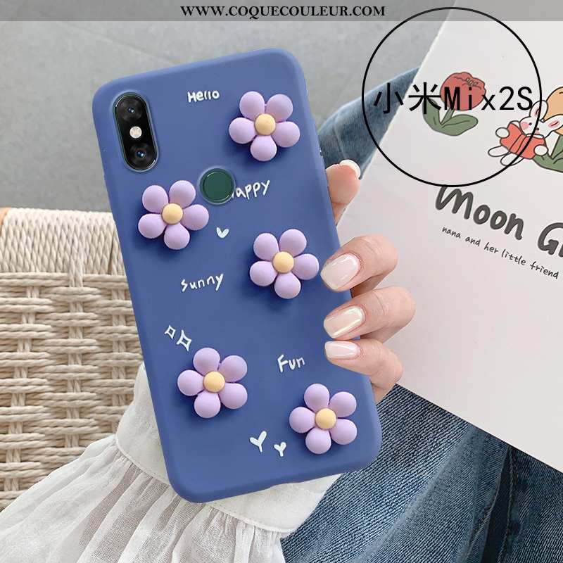 Housse Xiaomi Mi Mix 2s Silicone Incassable Vent, Étui Xiaomi Mi Mix 2s Fluide Doux Dimensionnel Ver