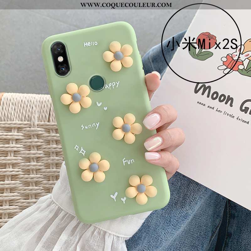 Housse Xiaomi Mi Mix 2s Silicone Incassable Vent, Étui Xiaomi Mi Mix 2s Fluide Doux Dimensionnel Ver