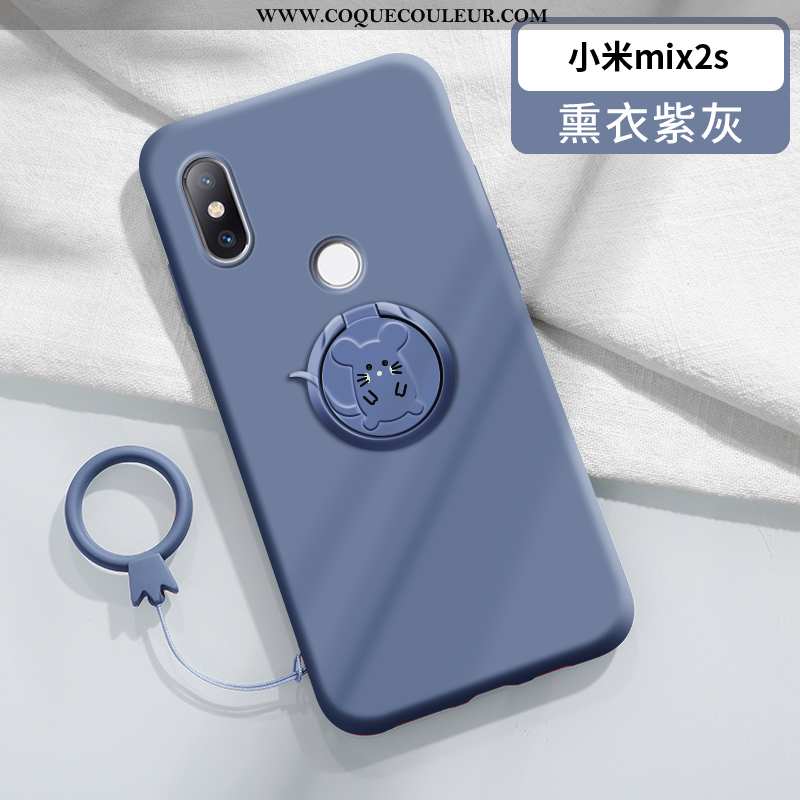 Coque Xiaomi Mi Mix 2s Protection Magnétisme Légère, Housse Xiaomi Mi Mix 2s Personnalité Anneau Ble