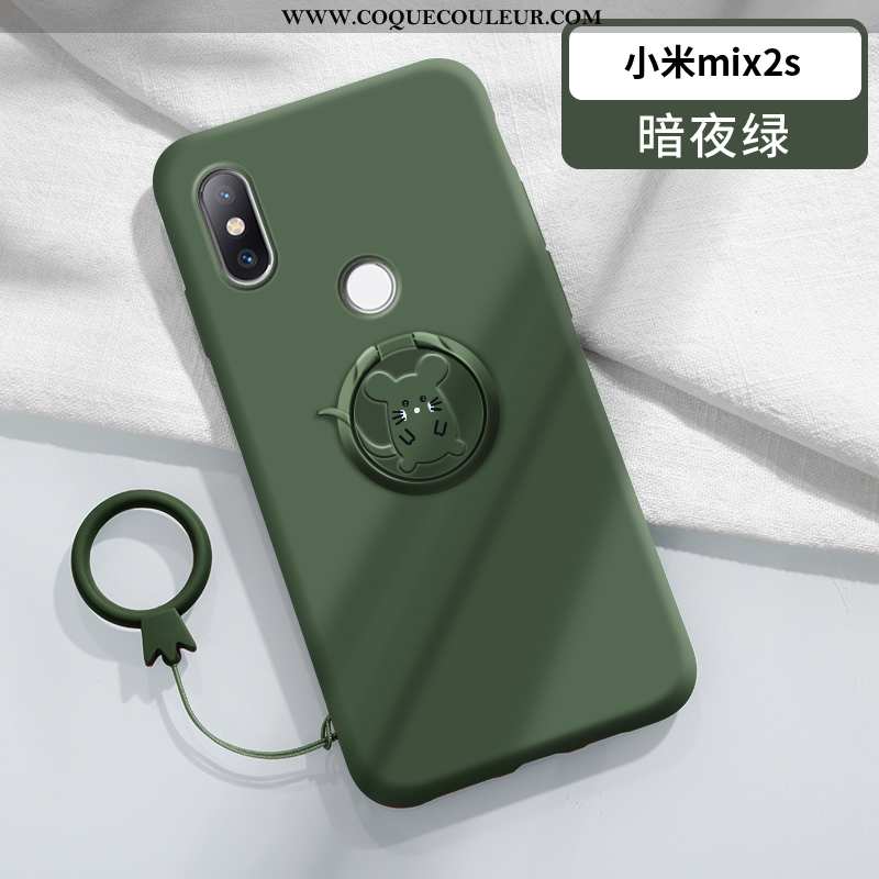 Coque Xiaomi Mi Mix 2s Protection Magnétisme Légère, Housse Xiaomi Mi Mix 2s Personnalité Anneau Ble