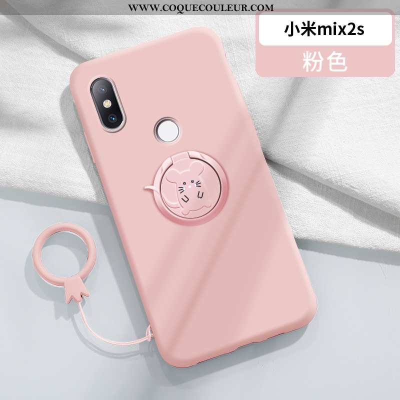 Coque Xiaomi Mi Mix 2s Protection Magnétisme Légère, Housse Xiaomi Mi Mix 2s Personnalité Anneau Ble