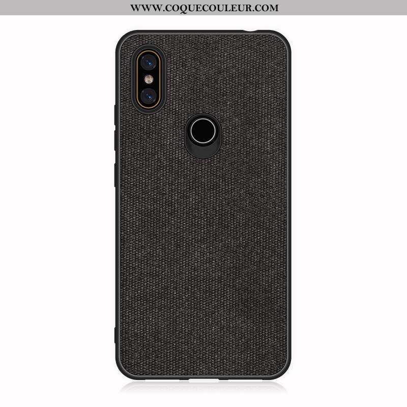 Étui Xiaomi Mi Mix 2s Fluide Doux Coque Étui, Xiaomi Mi Mix 2s Silicone Modèle Fleurie Noir