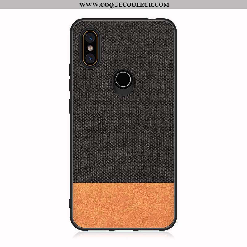 Étui Xiaomi Mi Mix 2s Fluide Doux Coque Étui, Xiaomi Mi Mix 2s Silicone Modèle Fleurie Noir