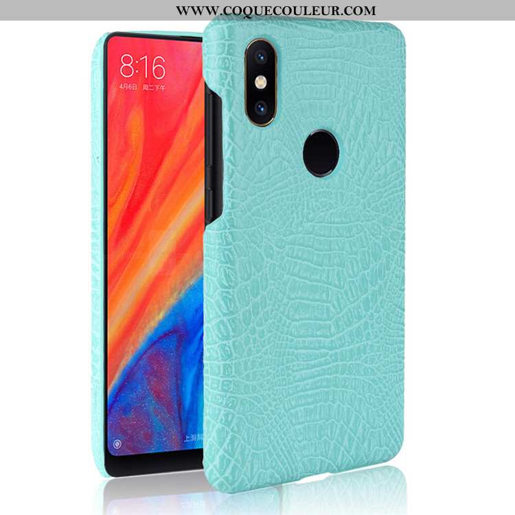 Étui Xiaomi Mi Mix 2s Modèle Fleurie Qualité, Coque Xiaomi Mi Mix 2s Protection Crocodile Noir