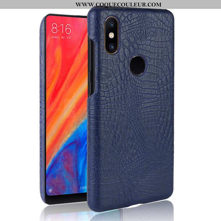 Étui Xiaomi Mi Mix 2s Modèle Fleurie Qualité, Coque Xiaomi Mi Mix 2s Protection Crocodile Noir