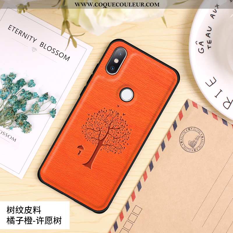 Coque Xiaomi Mi Mix 2s Dessin Animé Étui Créatif, Housse Xiaomi Mi Mix 2s Charmant Petit Orange