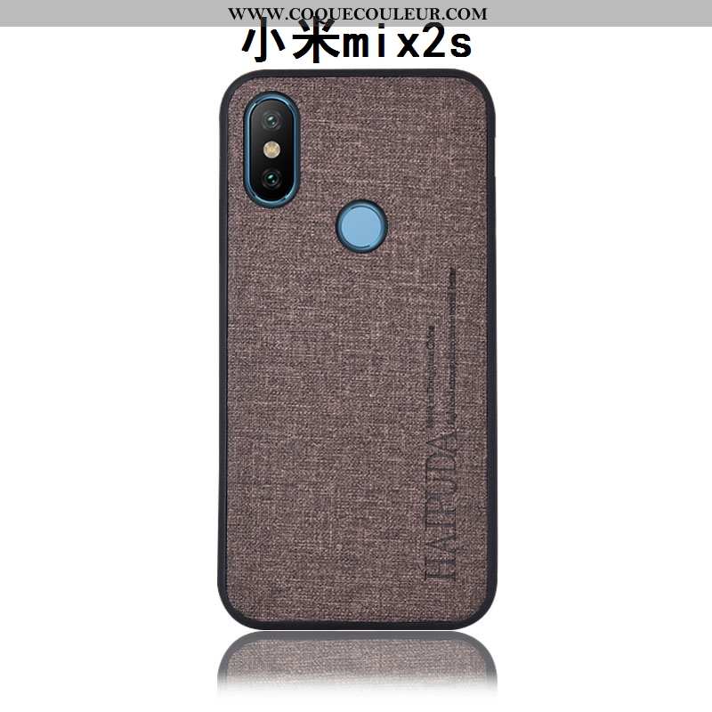 Étui Xiaomi Mi Mix 2s Cuir Rouge, Coque Xiaomi Mi Mix 2s Protection Rose