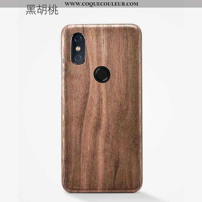 Housse Xiaomi Mi Mix 2s En Bois Marron Couvercle Arrière, Étui Xiaomi Mi Mix 2s Ultra Personnalité