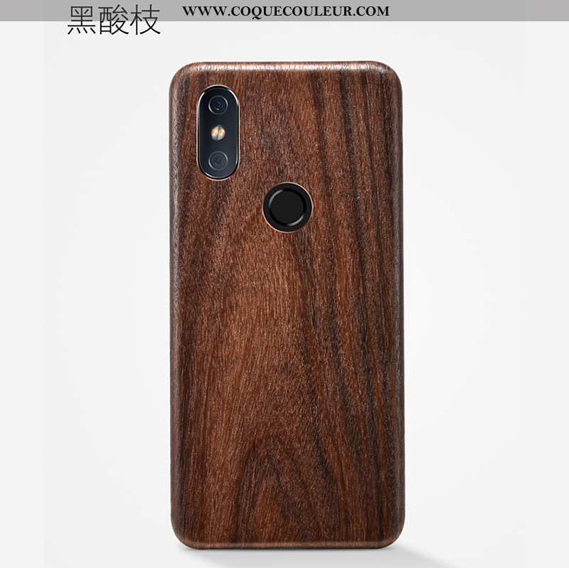 Housse Xiaomi Mi Mix 2s En Bois Marron Couvercle Arrière, Étui Xiaomi Mi Mix 2s Ultra Personnalité