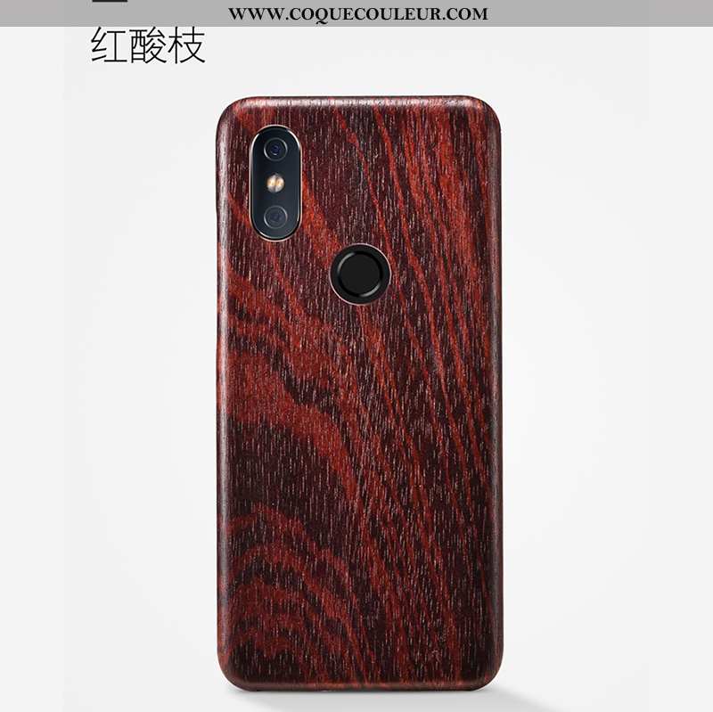 Housse Xiaomi Mi Mix 2s En Bois Marron Couvercle Arrière, Étui Xiaomi Mi Mix 2s Ultra Personnalité