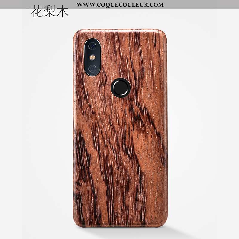 Housse Xiaomi Mi Mix 2s En Bois Marron Couvercle Arrière, Étui Xiaomi Mi Mix 2s Ultra Personnalité