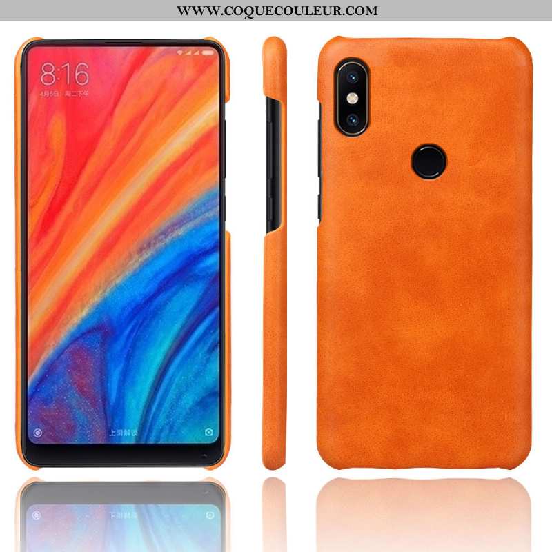 Étui Xiaomi Mi Mix 2s Cuir Vintage Petit, Coque Xiaomi Mi Mix 2s Protection Difficile Gris