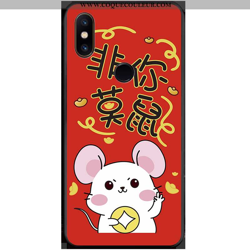 Coque Xiaomi Mi Mix 2s Tendance Étui Coque, Housse Xiaomi Mi Mix 2s Personnalité Petit Rouge