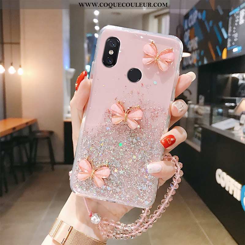 Housse Xiaomi Mi Mix 3 Transparent Petit Papillon, Étui Xiaomi Mi Mix 3 Ultra Protection Verte