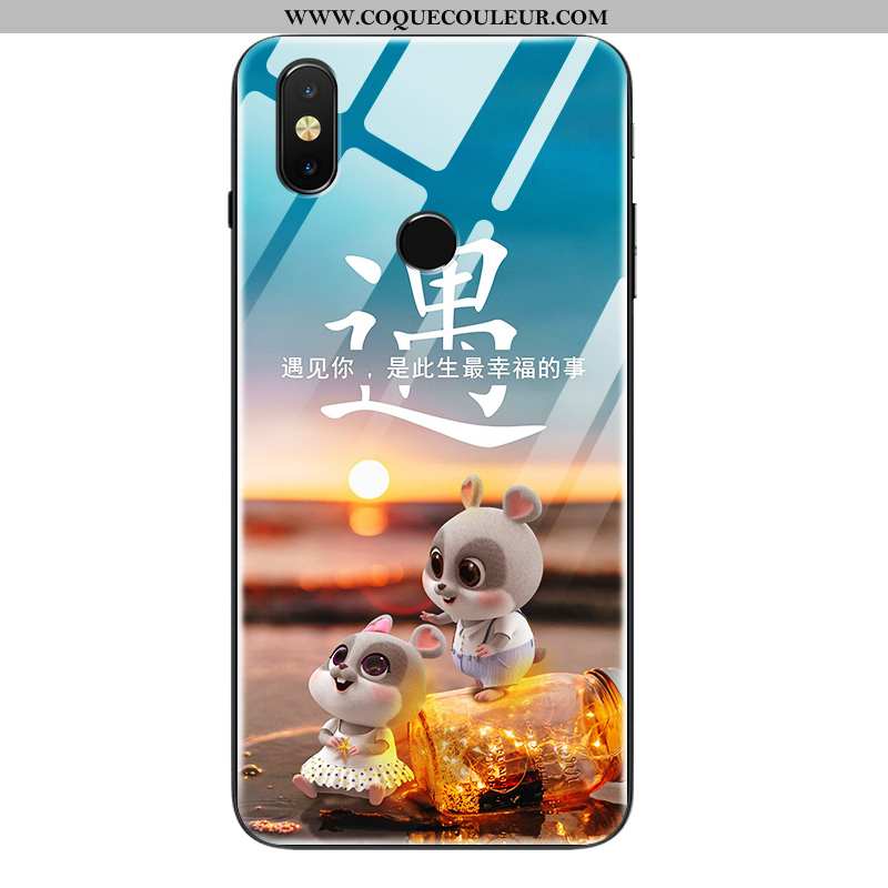 Étui Xiaomi Mi Mix 3 Tendance Charmant Fluide Doux, Coque Xiaomi Mi Mix 3 Légère Silicone Bleu