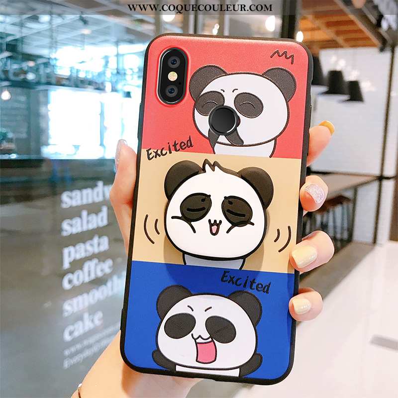 Étui Xiaomi Mi Mix 3 Créatif Ours Fluide Doux, Coque Xiaomi Mi Mix 3 Dessin Animé Charmant Rose