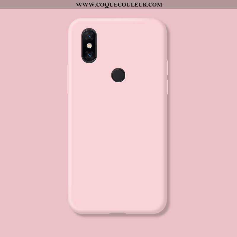 Housse Xiaomi Mi Mix 3 Transparent Rose Étui, Étui Xiaomi Mi Mix 3 Délavé En Daim Protection