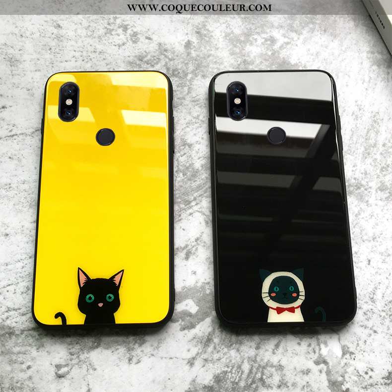 Étui Xiaomi Mi Mix 3 Créatif Coque Simple, Xiaomi Mi Mix 3 Dessin Animé Charmant Jaune