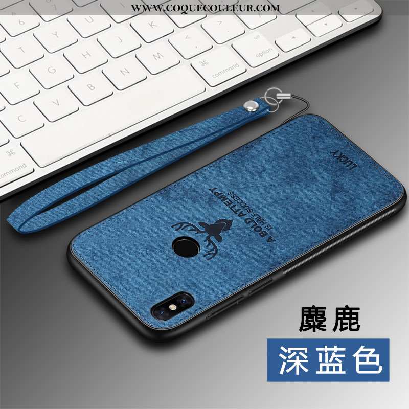 Étui Xiaomi Mi Mix 3 Modèle Fleurie Elk Personnalité, Coque Xiaomi Mi Mix 3 Fluide Doux Petit Bleu F