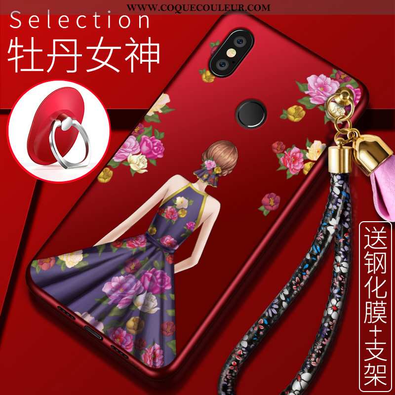 Housse Xiaomi Mi Mix 3 Protection Silicone Petit, Étui Xiaomi Mi Mix 3 Personnalité Incassable Rouge