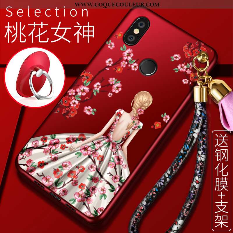 Housse Xiaomi Mi Mix 3 Protection Silicone Petit, Étui Xiaomi Mi Mix 3 Personnalité Incassable Rouge