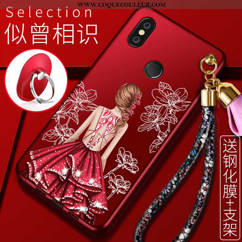 Housse Xiaomi Mi Mix 3 Protection Silicone Petit, Étui Xiaomi Mi Mix 3 Personnalité Incassable Rouge